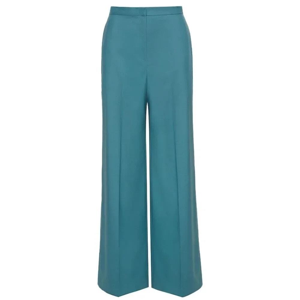 NWT Argent Jones Trouser Seasonless Wool Cadet Blue Teal Pants Dopamine Size 8